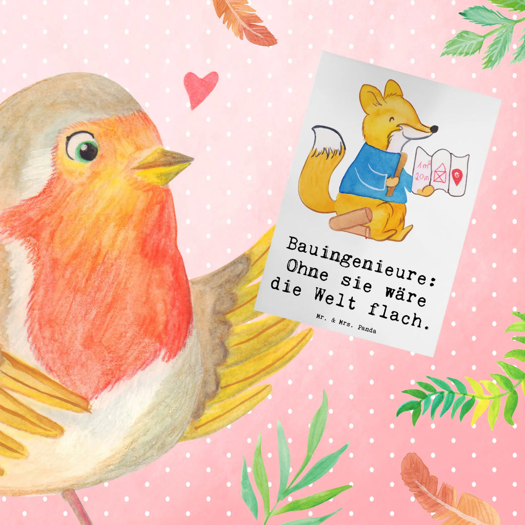 Grußkarte Bauingenieure: Ohne sie wäre die Welt flach. Geburtstagskarte, Grußkarte, Klappkarte, Glückwunschkarte, Hochzeitskarte, Ansichtskarten, Karte, Einladungskarte, Beruf, Ausbildung, Jubiläum, Abschied, Rente, Kollege, Kollegin, Geschenk, Schenken, Arbeitskollege, Mitarbeiter, Firma, Danke, Dankeschön