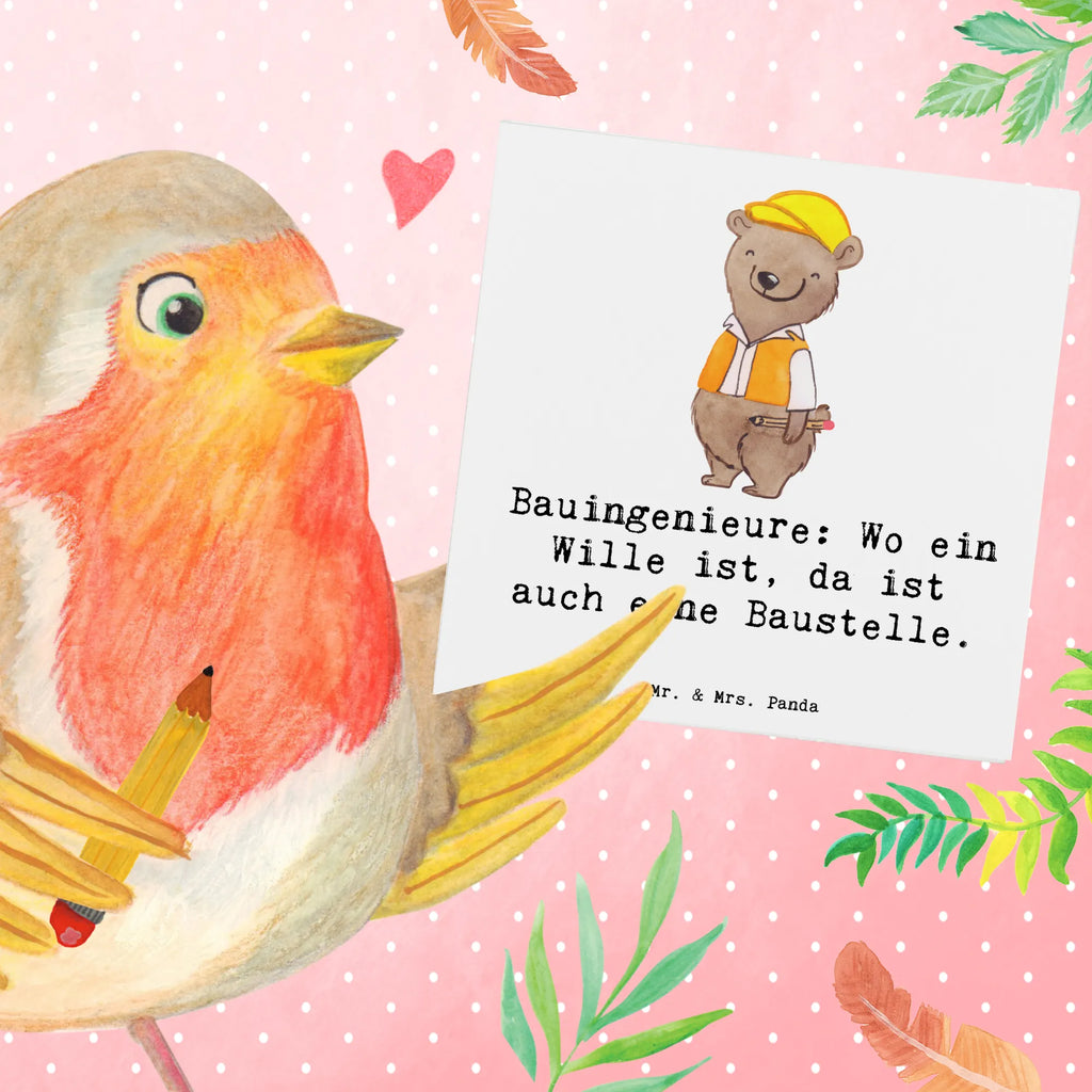 Deluxe Card Bauingenieure: Wo ein Wille ist, da ist auch eine Baustelle. Hochwertige Grußkarte, Glückwunschkarte, Einladungskarte, Hochzeitskarte, Karte, Hochwertige Klappkarte, Klappkarte, Geburtstagskarte, Grußkarte, Beruf, Ausbildung, Jubiläum, Abschied, Rente, Kollege, Kollegin, Geschenk, Schenken, Arbeitskollege, Mitarbeiter, Firma, Danke, Dankeschön