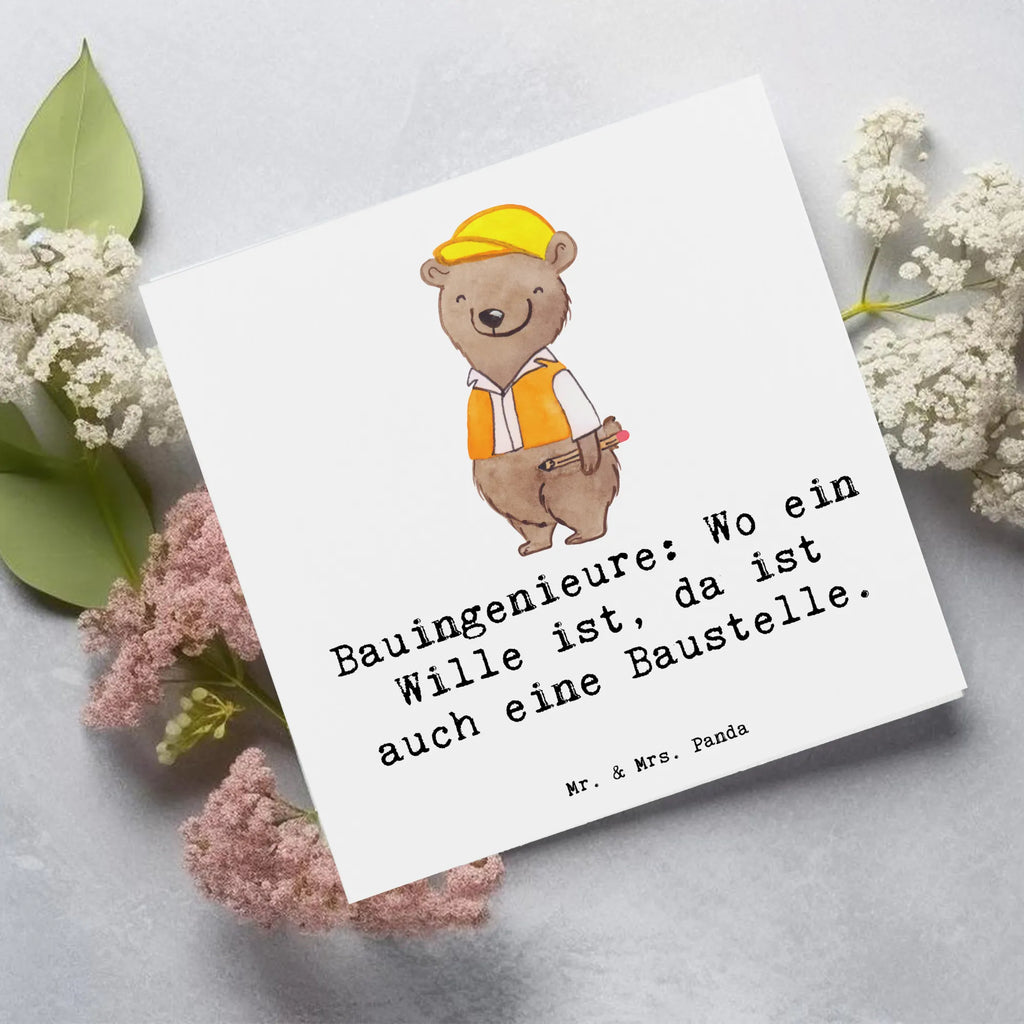 Deluxe Card Bauingenieure: Wo ein Wille ist, da ist auch eine Baustelle. Hochwertige Grußkarte, Glückwunschkarte, Einladungskarte, Hochzeitskarte, Karte, Hochwertige Klappkarte, Klappkarte, Geburtstagskarte, Grußkarte, Beruf, Ausbildung, Jubiläum, Abschied, Rente, Kollege, Kollegin, Geschenk, Schenken, Arbeitskollege, Mitarbeiter, Firma, Danke, Dankeschön