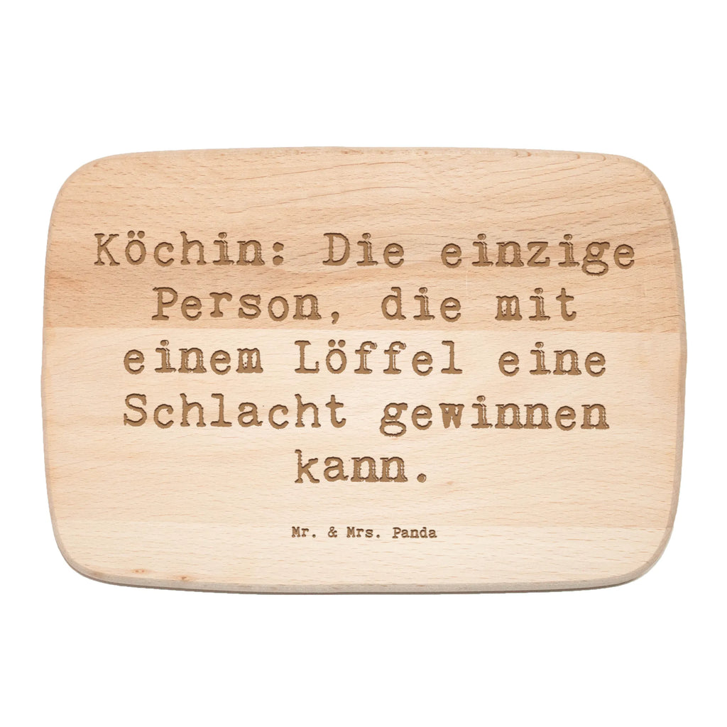 Śniadaniowa deska Przysłowie Köchin: Die einzige Person, die mit einem Löffel eine Schlacht gewinnen kann. Zawód, Wykształcenie, Jubileusz, Pożegnanie, Emerytura, Kolega, Koleżanka, Prezent, Dawać, Pracownik, Współpracownik, Firma, Dziękuję, Dziękuję bardzo