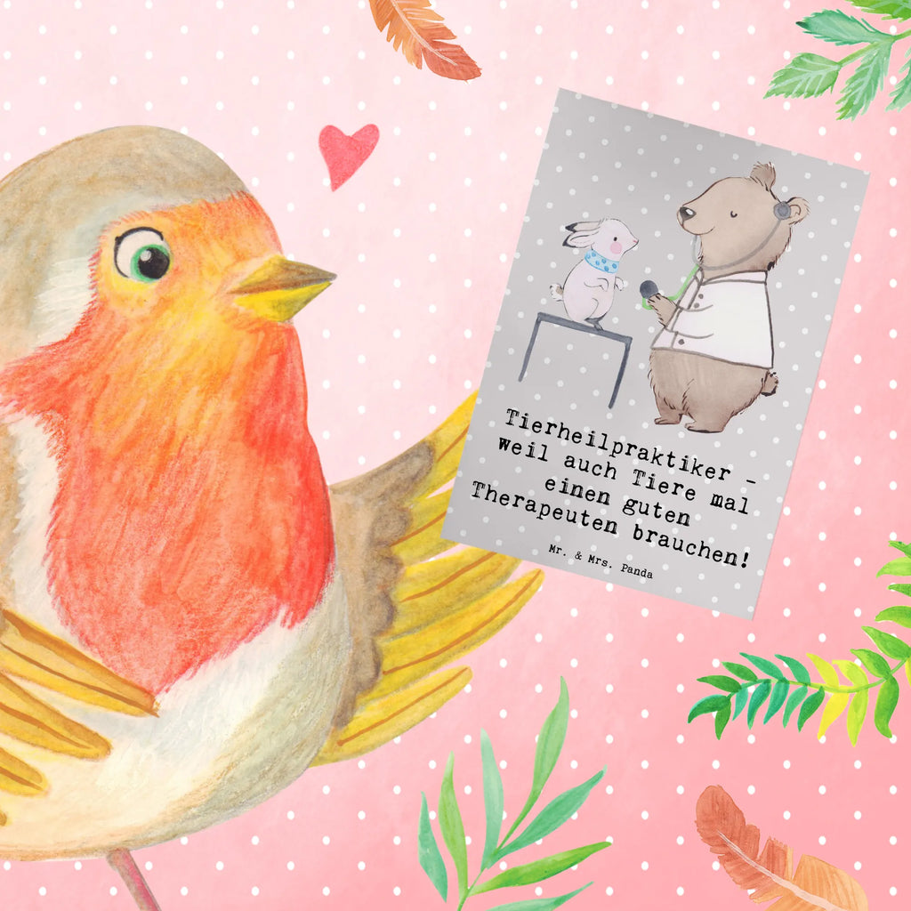 Greetings card Tierheilpraktiker - weil auch Tiere mal einen guten Therapeuten brauchen! Ansichtskarten, Klappkarte, Grußkarte, Hochzeitskarte, Glückwunschkarte, Karte, Geburtstagskarte, Einladungskarte, Beruf, Ausbildung, Jubiläum, Abschied, Rente, Kollege, Kollegin, Geschenk, Schenken, Arbeitskollege, Mitarbeiter, Firma, Danke, Dankeschön