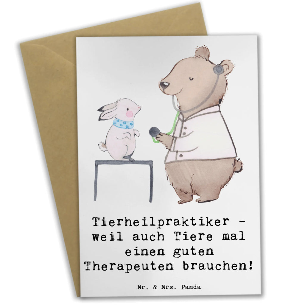 Greetings card Tierheilpraktiker - weil auch Tiere mal einen guten Therapeuten brauchen! Ansichtskarten, Klappkarte, Grußkarte, Hochzeitskarte, Glückwunschkarte, Karte, Geburtstagskarte, Einladungskarte, Beruf, Ausbildung, Jubiläum, Abschied, Rente, Kollege, Kollegin, Geschenk, Schenken, Arbeitskollege, Mitarbeiter, Firma, Danke, Dankeschön