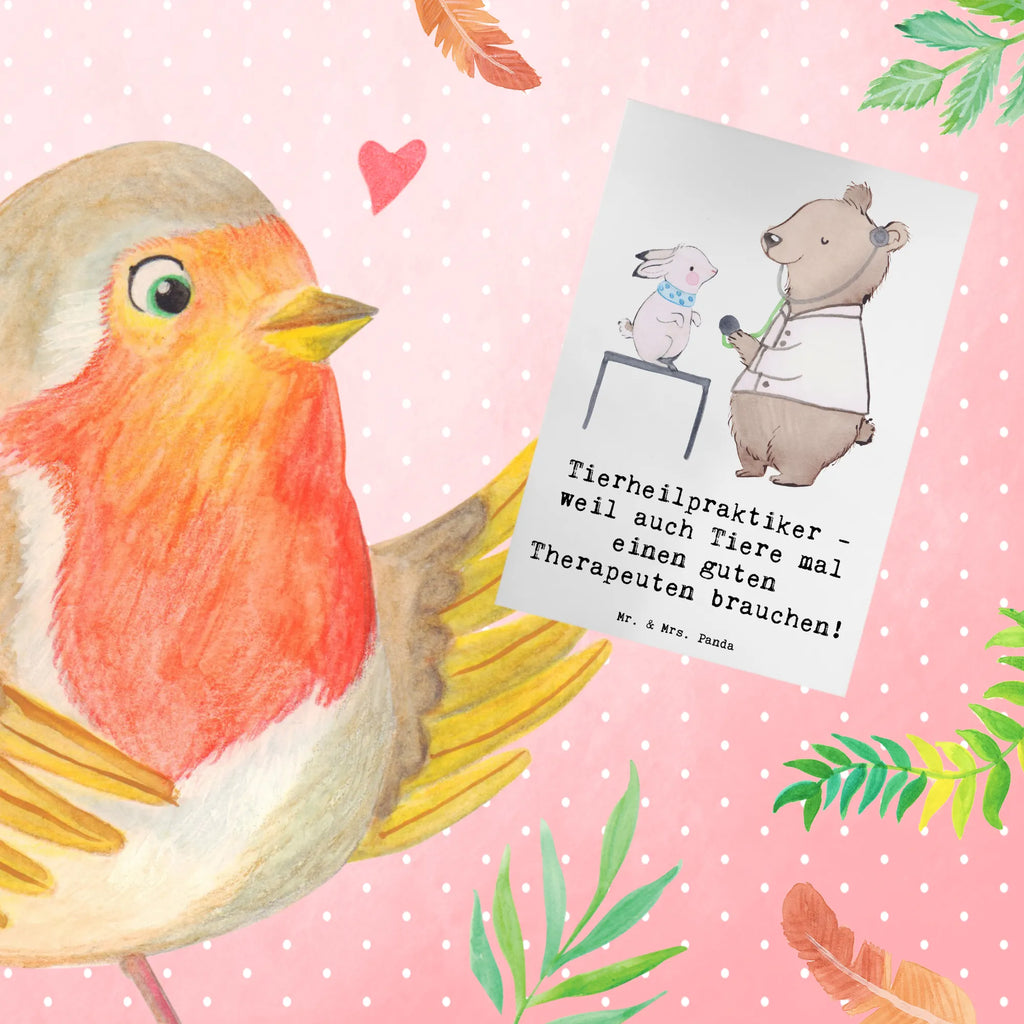 Greetings card Tierheilpraktiker - weil auch Tiere mal einen guten Therapeuten brauchen! Ansichtskarten, Klappkarte, Grußkarte, Hochzeitskarte, Glückwunschkarte, Karte, Geburtstagskarte, Einladungskarte, Beruf, Ausbildung, Jubiläum, Abschied, Rente, Kollege, Kollegin, Geschenk, Schenken, Arbeitskollege, Mitarbeiter, Firma, Danke, Dankeschön