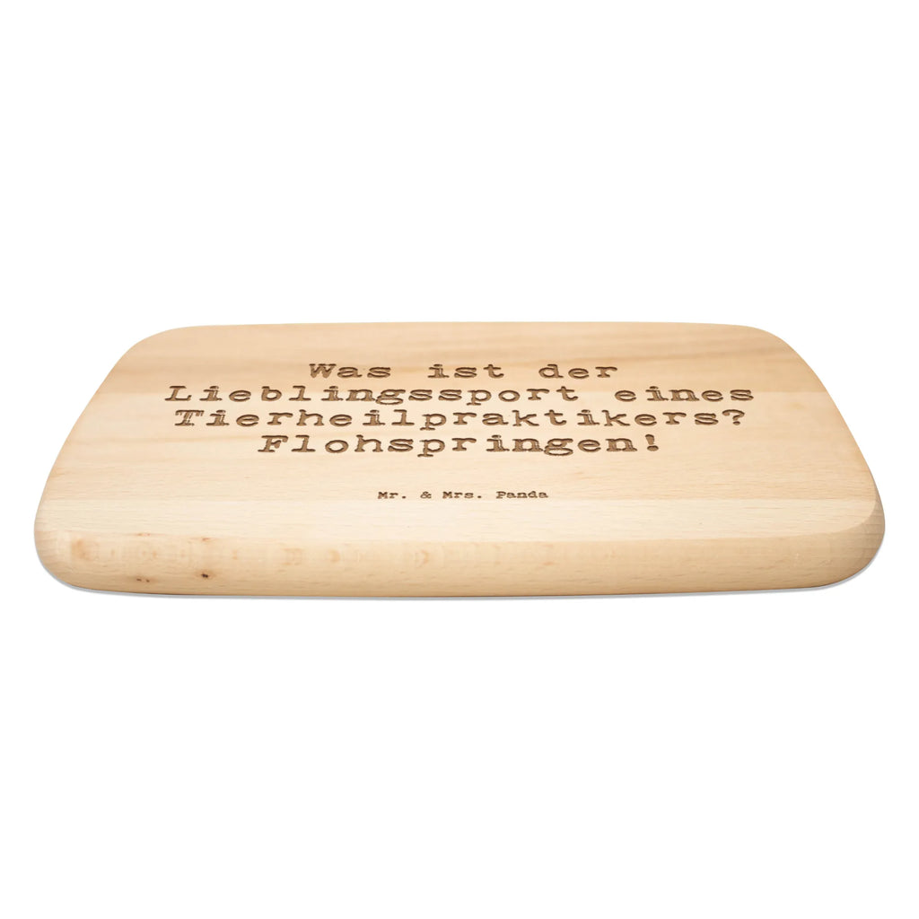 Serving board Saying Was ist der Lieblingssport eines Tierheilpraktikers? Flohspringen! breakfast board, cutting board, Board, gift, gift idea, best, farewell gift, passing exam, anniversary, retirement, promotion, job start, sayings, funny, profession