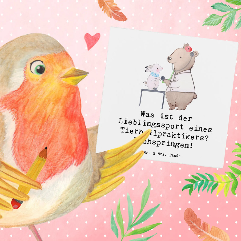 Deluxe Karte Was ist der Lieblingssport eines Tierheilpraktikers? Flohspringen! Geburtstagskarte, Glückwunschkarte, Hochzeitskarte, Klappkarte, Hochwertige Klappkarte, Grußkarte, Karte, Einladungskarte, Hochwertige Grußkarte, Beruf, Ausbildung, Jubiläum, Abschied, Rente, Kollege, Kollegin, Geschenk, Schenken, Arbeitskollege, Mitarbeiter, Firma, Danke, Dankeschön