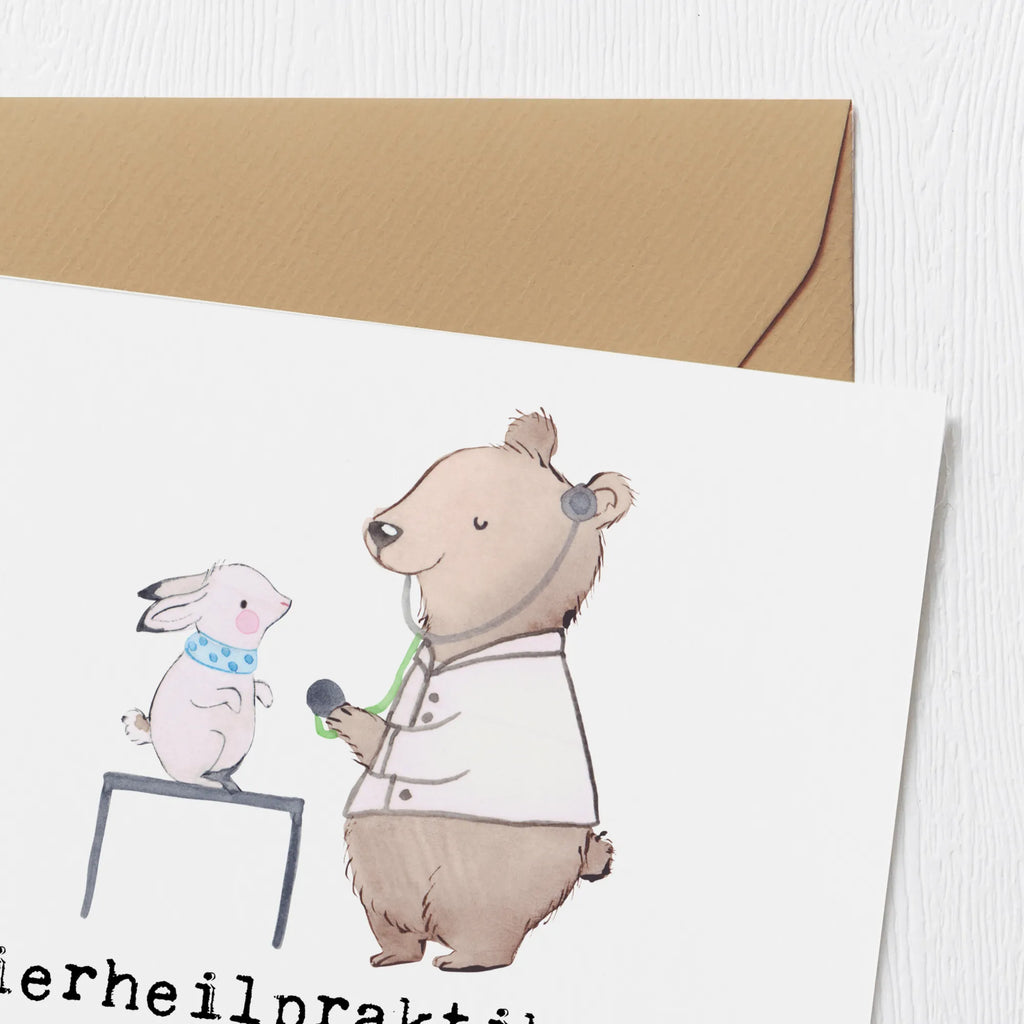 Deluxe Karte Tierheilpraktiker - weil auch Tiere mal einen guten Therapeuten brauchen! Glückwunschkarte, Einladungskarte, Karte, Hochwertige Klappkarte, Hochwertige Grußkarte, Geburtstagskarte, Klappkarte, Grußkarte, Hochzeitskarte, Beruf, Ausbildung, Jubiläum, Abschied, Rente, Kollege, Kollegin, Geschenk, Schenken, Arbeitskollege, Mitarbeiter, Firma, Danke, Dankeschön