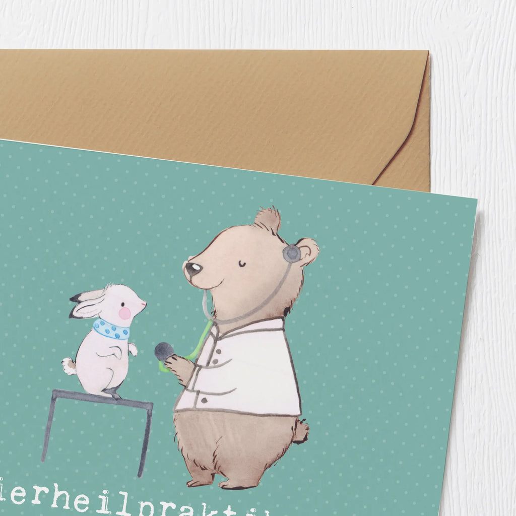 Deluxe Karte Tierheilpraktiker - weil auch Tiere mal einen guten Therapeuten brauchen! Glückwunschkarte, Einladungskarte, Karte, Hochwertige Klappkarte, Hochwertige Grußkarte, Geburtstagskarte, Klappkarte, Grußkarte, Hochzeitskarte, Beruf, Ausbildung, Jubiläum, Abschied, Rente, Kollege, Kollegin, Geschenk, Schenken, Arbeitskollege, Mitarbeiter, Firma, Danke, Dankeschön