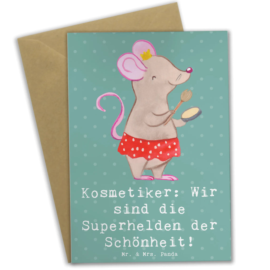 Greetings card Kosmetiker: Wir sind die Superhelden der Schönheit! Einladungskarte, Hochzeitskarte, Glückwunschkarte, Grußkarte, Klappkarte, Geburtstagskarte, Ansichtskarten, Karte, Beruf, Ausbildung, Jubiläum, Abschied, Rente, Kollege, Kollegin, Geschenk, Schenken, Arbeitskollege, Mitarbeiter, Firma, Danke, Dankeschön