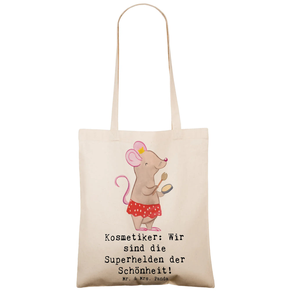 Tragetasche Kosmetiker: Wir sind die Superhelden der Schönheit! Tragetasche, Shopper, Laptoptasche, Tasche, Strandtasche, Umhängetasche, Jutebeutel, Badetasche, Einkaufstüte, Stofftasche, Einkaufstasche, Stoffbeutel, Beutel, Beuteltasche, Schultertasche, Jutetasche, Beruf, Ausbildung, Jubiläum, Abschied, Rente, Kollege, Kollegin, Geschenk, Schenken, Arbeitskollege, Mitarbeiter, Firma, Danke, Dankeschön