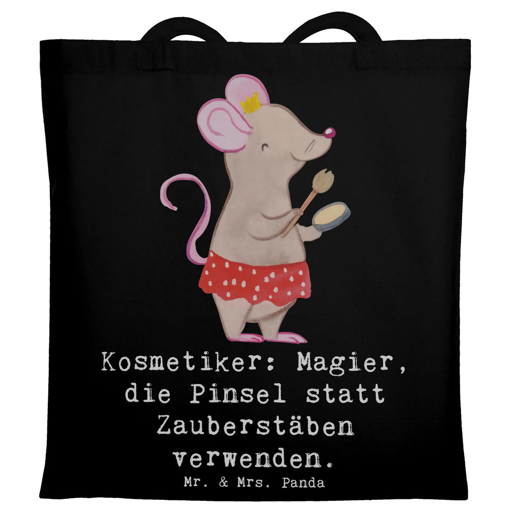 Tote bag Kosmetiker: Magier, die Pinsel statt Zauberstäben verwenden. Beutel, Shopper, Jutetasche, Einkaufstüte, Stofftasche, Einkaufstasche, Schultertasche, Beuteltasche, Umhängetasche, Strandtasche, Jutebeutel, Badetasche, Tragetasche, Stoffbeutel, Laptoptasche, Tasche, Beruf, Ausbildung, Jubiläum, Abschied, Rente, Kollege, Kollegin, Geschenk, Schenken, Arbeitskollege, Mitarbeiter, Firma, Danke, Dankeschön