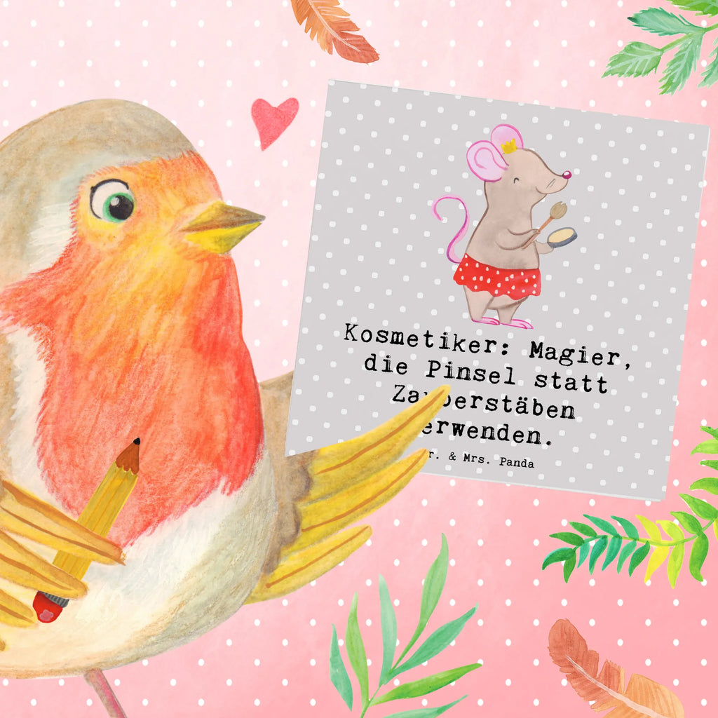 Deluxe Karte Kosmetiker: Magier, die Pinsel statt Zauberstäben verwenden. Hochwertige Klappkarte, Karte, Hochwertige Grußkarte, Einladungskarte, Glückwunschkarte, Grußkarte, Hochzeitskarte, Geburtstagskarte, Klappkarte, Beruf, Ausbildung, Jubiläum, Abschied, Rente, Kollege, Kollegin, Geschenk, Schenken, Arbeitskollege, Mitarbeiter, Firma, Danke, Dankeschön