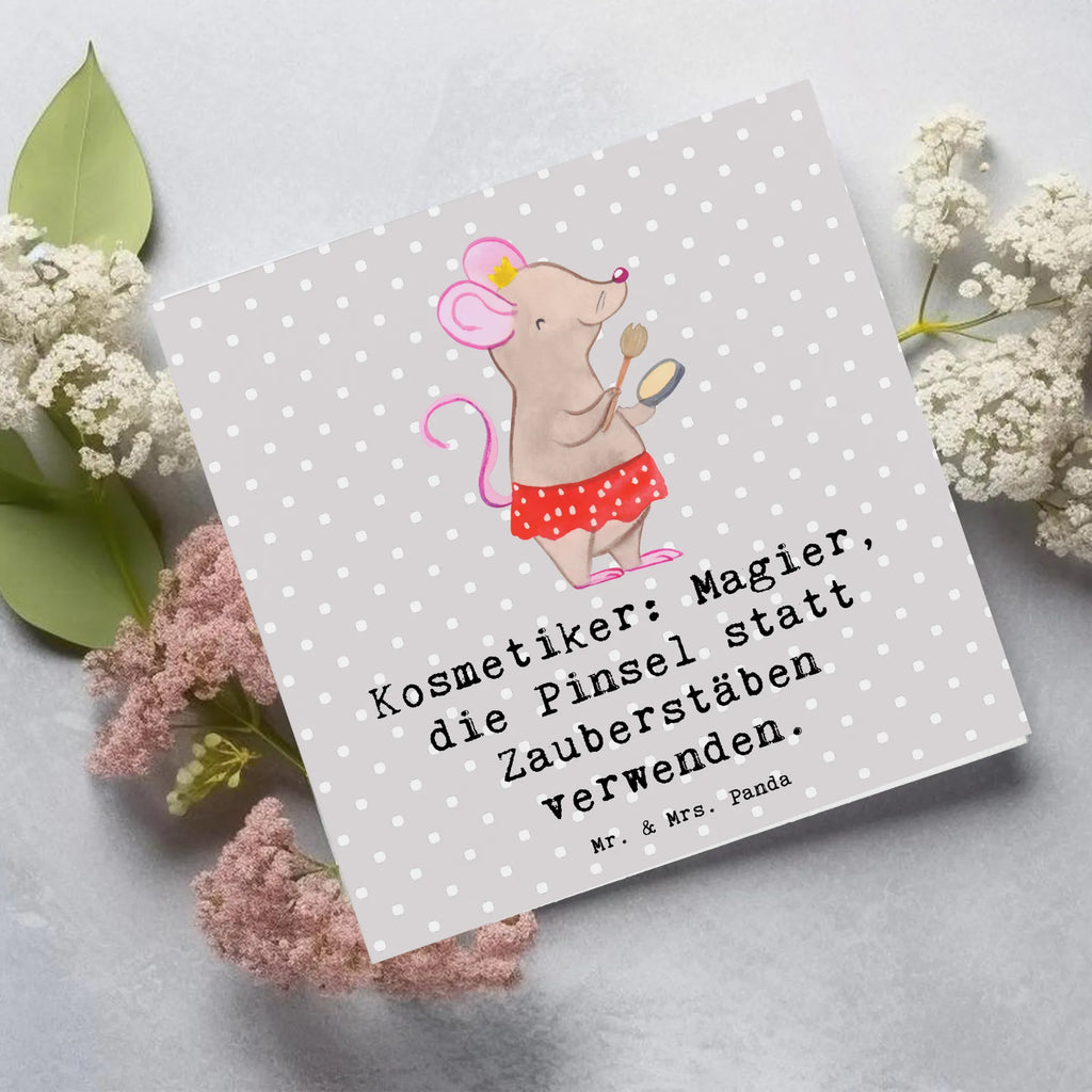 Deluxe Karte Kosmetiker: Magier, die Pinsel statt Zauberstäben verwenden. Hochwertige Klappkarte, Karte, Hochwertige Grußkarte, Einladungskarte, Glückwunschkarte, Grußkarte, Hochzeitskarte, Geburtstagskarte, Klappkarte, Beruf, Ausbildung, Jubiläum, Abschied, Rente, Kollege, Kollegin, Geschenk, Schenken, Arbeitskollege, Mitarbeiter, Firma, Danke, Dankeschön