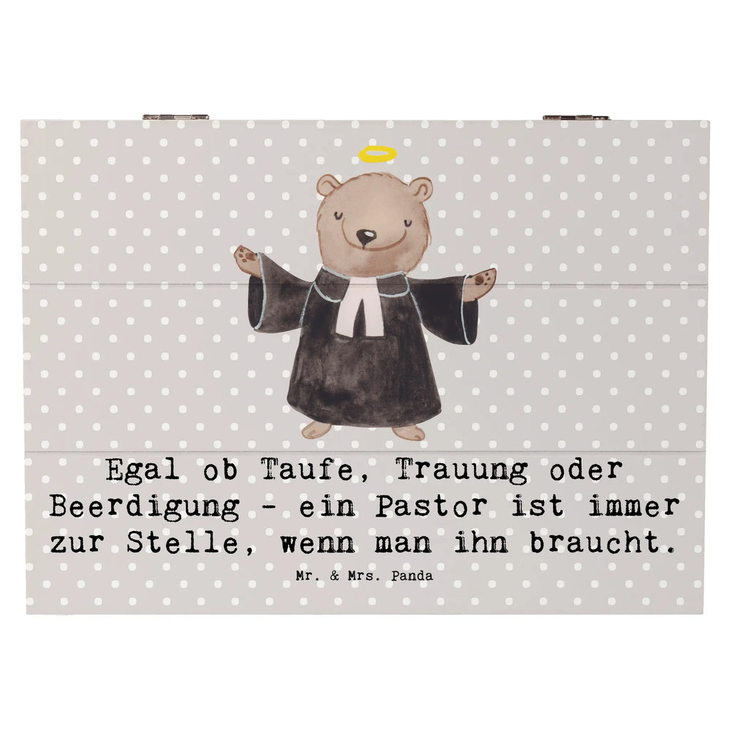 Holzkiste Egal ob Taufe, Trauung oder Beerdigung - ein Pastor ist immer zur Stelle, wenn man ihn braucht. Kiste, Erinnerungskiste, Schatzkiste, Dekokiste, Geschenkdose, Aufbewahrungsbox, Holzkiste, XXL, Truhe, Geschenkbox, Schatulle, Erinnerungsbox, Beruf, Ausbildung, Jubiläum, Abschied, Rente, Kollege, Kollegin, Geschenk, Schenken, Arbeitskollege, Mitarbeiter, Firma, Danke, Dankeschön