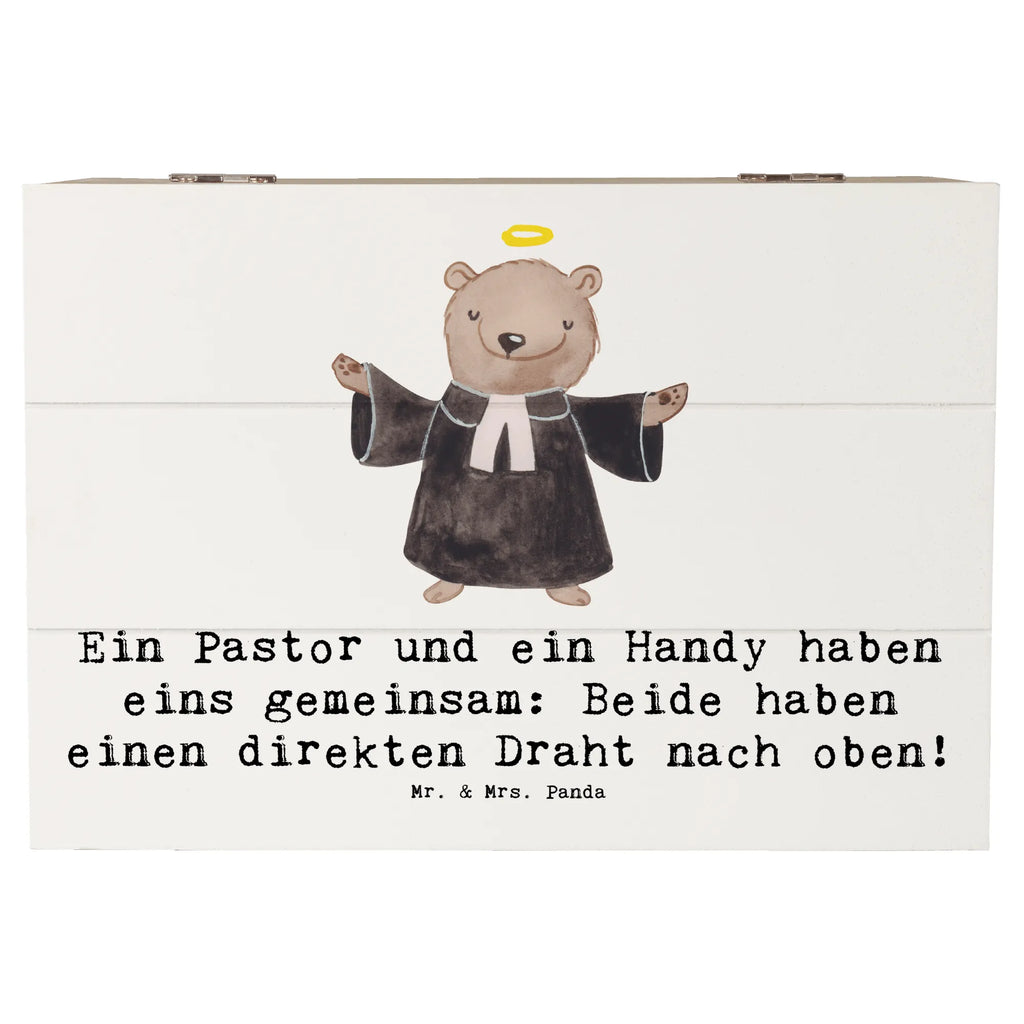 Holzkiste Ein Pastor und ein Handy haben eins gemeinsam: Beide haben einen direkten Draht nach oben! Schatulle, XXL, Geschenkdose, Schatzkiste, Truhe, Erinnerungsbox, Aufbewahrungsbox, Dekokiste, Geschenkbox, Erinnerungskiste, Kiste, Holzkiste, Beruf, Ausbildung, Jubiläum, Abschied, Rente, Kollege, Kollegin, Geschenk, Schenken, Arbeitskollege, Mitarbeiter, Firma, Danke, Dankeschön