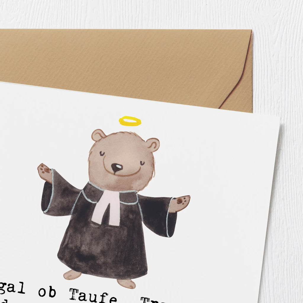 Deluxe Karte Egal ob Taufe, Trauung oder Beerdigung - ein Pastor ist immer zur Stelle, wenn man ihn braucht. Glückwunschkarte, Hochwertige Grußkarte, Karte, Geburtstagskarte, Grußkarte, Hochzeitskarte, Einladungskarte, Hochwertige Klappkarte, Klappkarte, Beruf, Ausbildung, Jubiläum, Abschied, Rente, Kollege, Kollegin, Geschenk, Schenken, Arbeitskollege, Mitarbeiter, Firma, Danke, Dankeschön