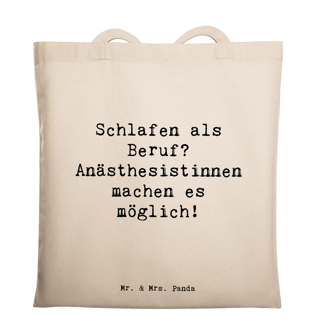 Tote bag Saying Schlafen als Beruf? Anästhesistinnen machen es möglich! Einkaufstüte, Laptoptasche, Shopper, Umhängetasche, Tragetasche, Schultertasche, Stoffbeutel, Beutel, Einkaufstasche, Badetasche, Tasche, Beuteltasche, Jutetasche, Strandtasche, Stofftasche, Jutebeutel, Beruf, Ausbildung, Jubiläum, Abschied, Rente, Kollege, Kollegin, Geschenk, Schenken, Arbeitskollege, Mitarbeiter, Firma, Danke, Dankeschön