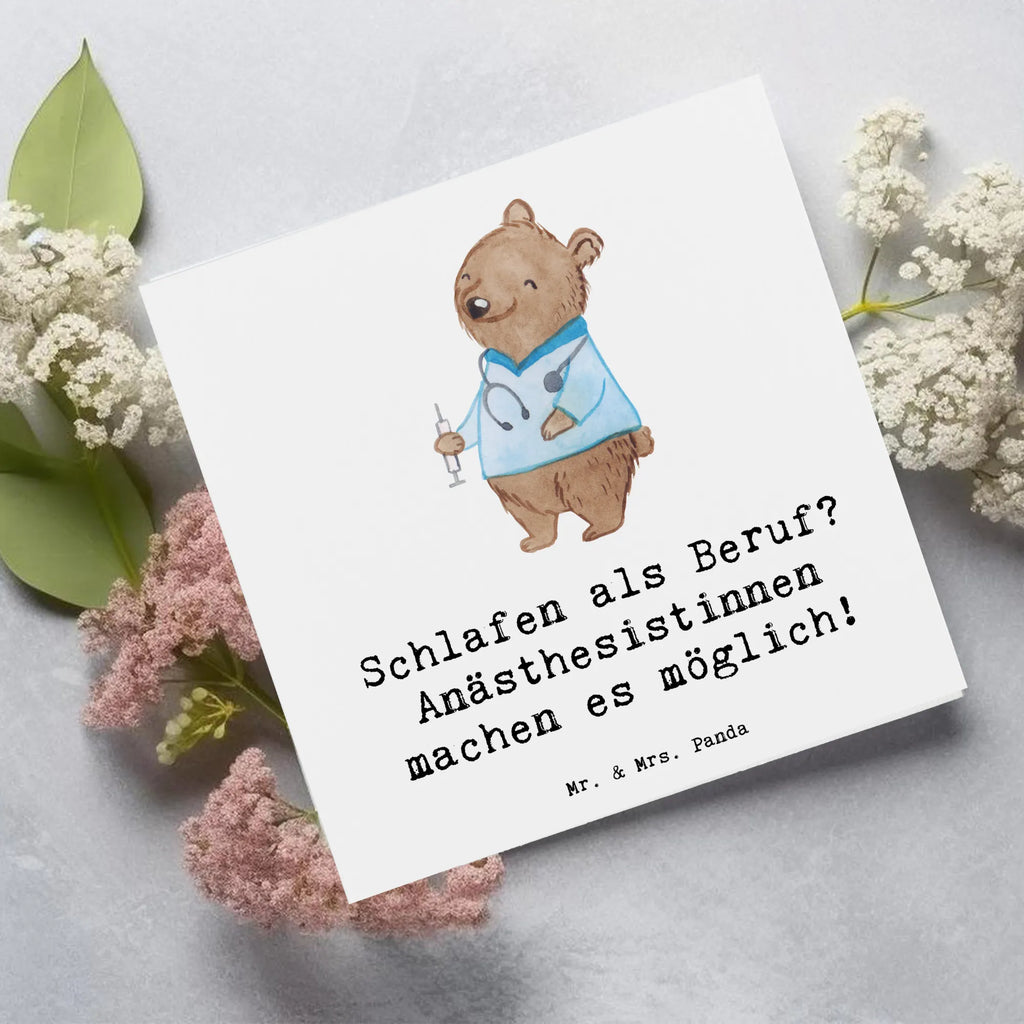 Deluxe Karte Schlafen als Beruf? Anästhesistinnen machen es möglich! Karte, Geburtstagskarte, Klappkarte, Grußkarte, Hochwertige Grußkarte, Glückwunschkarte, Einladungskarte, Hochwertige Klappkarte, Hochzeitskarte, Beruf, Ausbildung, Jubiläum, Abschied, Rente, Kollege, Kollegin, Geschenk, Schenken, Arbeitskollege, Mitarbeiter, Firma, Danke, Dankeschön