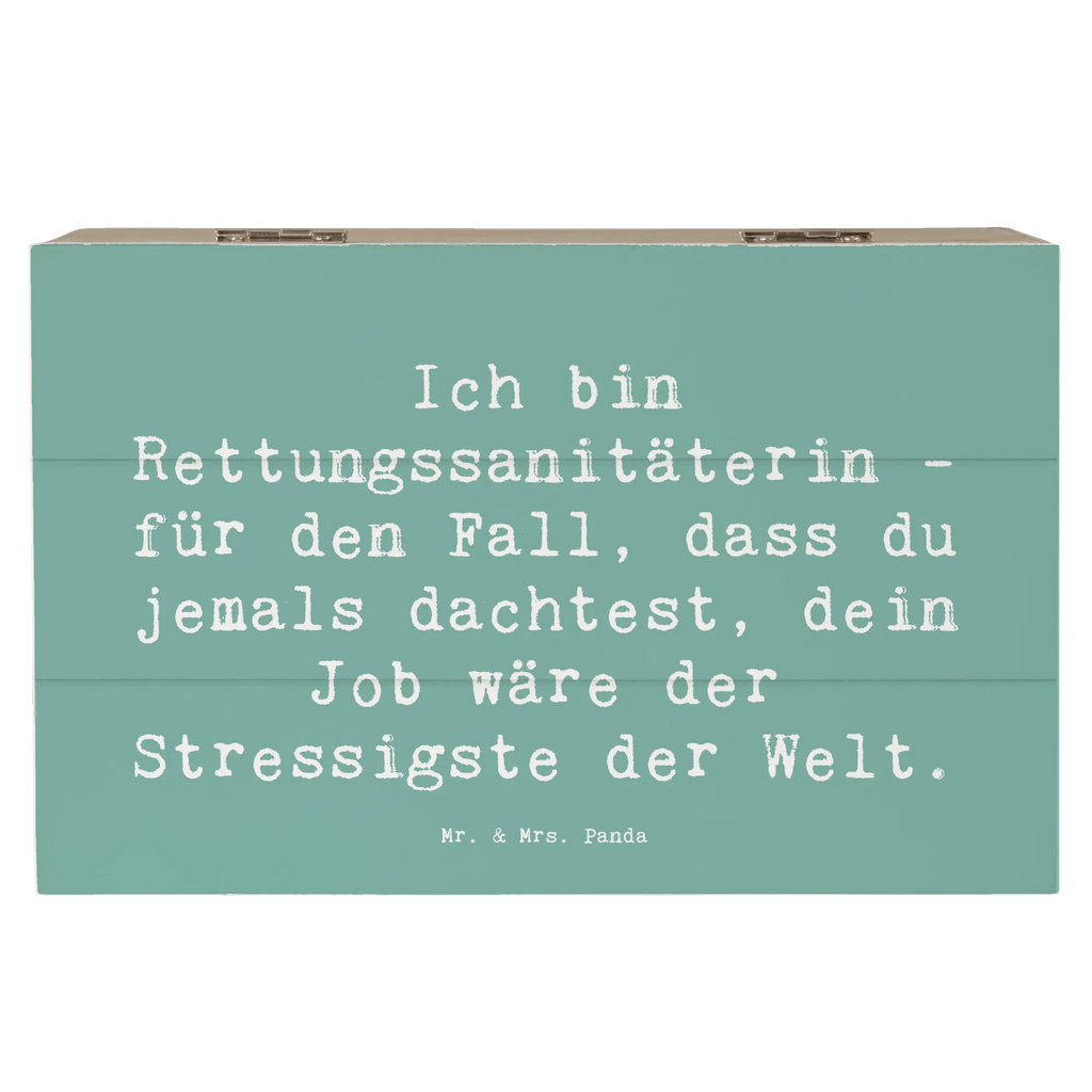 Holzkiste Spruch Ich bin Rettungssanitäterin - für den Fall, dass du jemals dachtest, dein Job wäre der Stressigste der Welt. Erinnerungsbox, Schatulle, Erinnerungskiste, Schatzkiste, Aufbewahrungsbox, Holzkiste, Kiste, Dekokiste, Geschenkdose, XXL, Geschenkbox, Truhe, Beruf, Ausbildung, Jubiläum, Abschied, Rente, Kollege, Kollegin, Geschenk, Schenken, Arbeitskollege, Mitarbeiter, Firma, Danke, Dankeschön