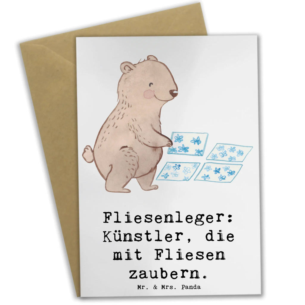 Greetings card Fliesenleger: Künstler, die mit Fliesen zaubern. Klappkarte, Karte, Geburtstagskarte, Hochzeitskarte, Glückwunschkarte, Ansichtskarten, Grußkarte, Einladungskarte, Beruf, Ausbildung, Jubiläum, Abschied, Rente, Kollege, Kollegin, Geschenk, Schenken, Arbeitskollege, Mitarbeiter, Firma, Danke, Dankeschön