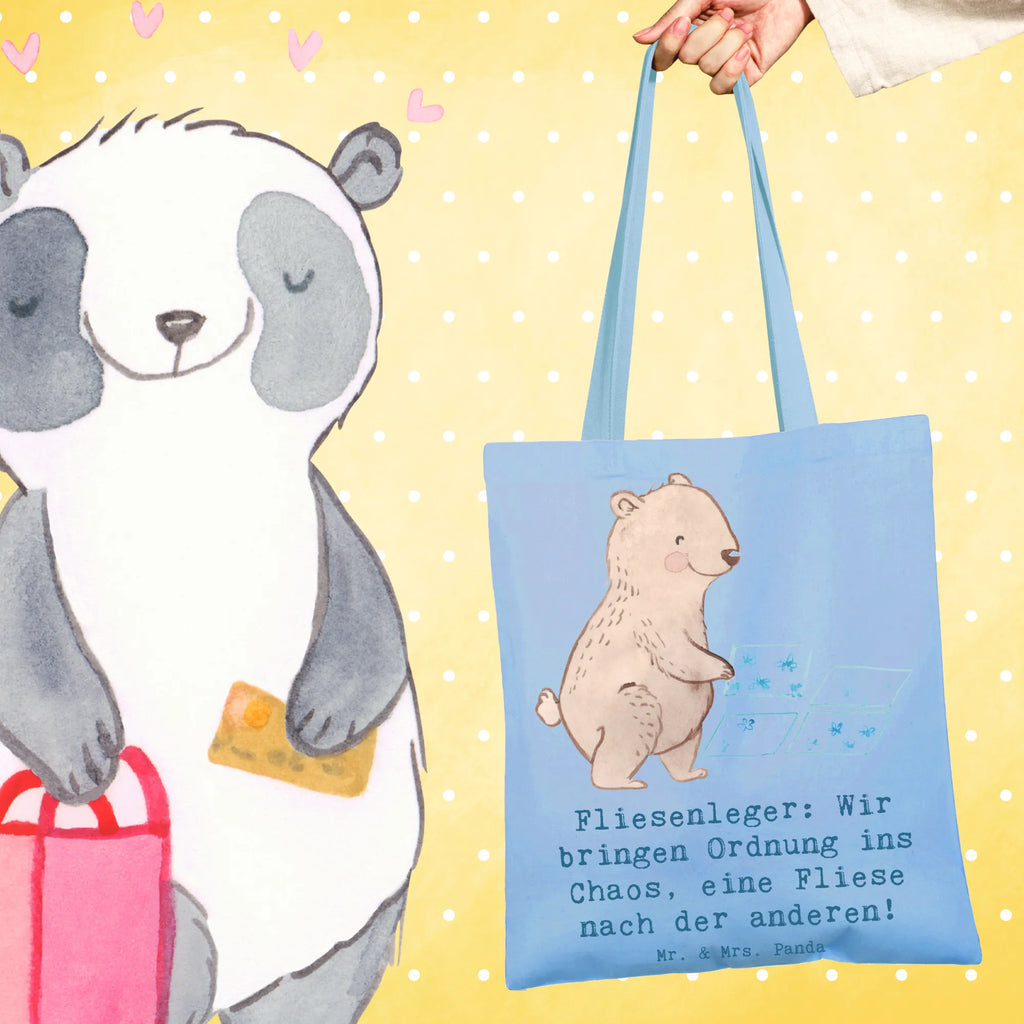 Tragetasche Fliesenleger: Wir bringen Ordnung ins Chaos, eine Fliese nach der anderen! Schultertasche, Umhängetasche, Einkaufstasche, Beutel, Badetasche, Stofftasche, Einkaufstüte, Tasche, Stoffbeutel, Strandtasche, Tragetasche, Shopper, Jutetasche, Laptoptasche, Beuteltasche, Jutebeutel, Beruf, Ausbildung, Jubiläum, Abschied, Rente, Kollege, Kollegin, Geschenk, Schenken, Arbeitskollege, Mitarbeiter, Firma, Danke, Dankeschön