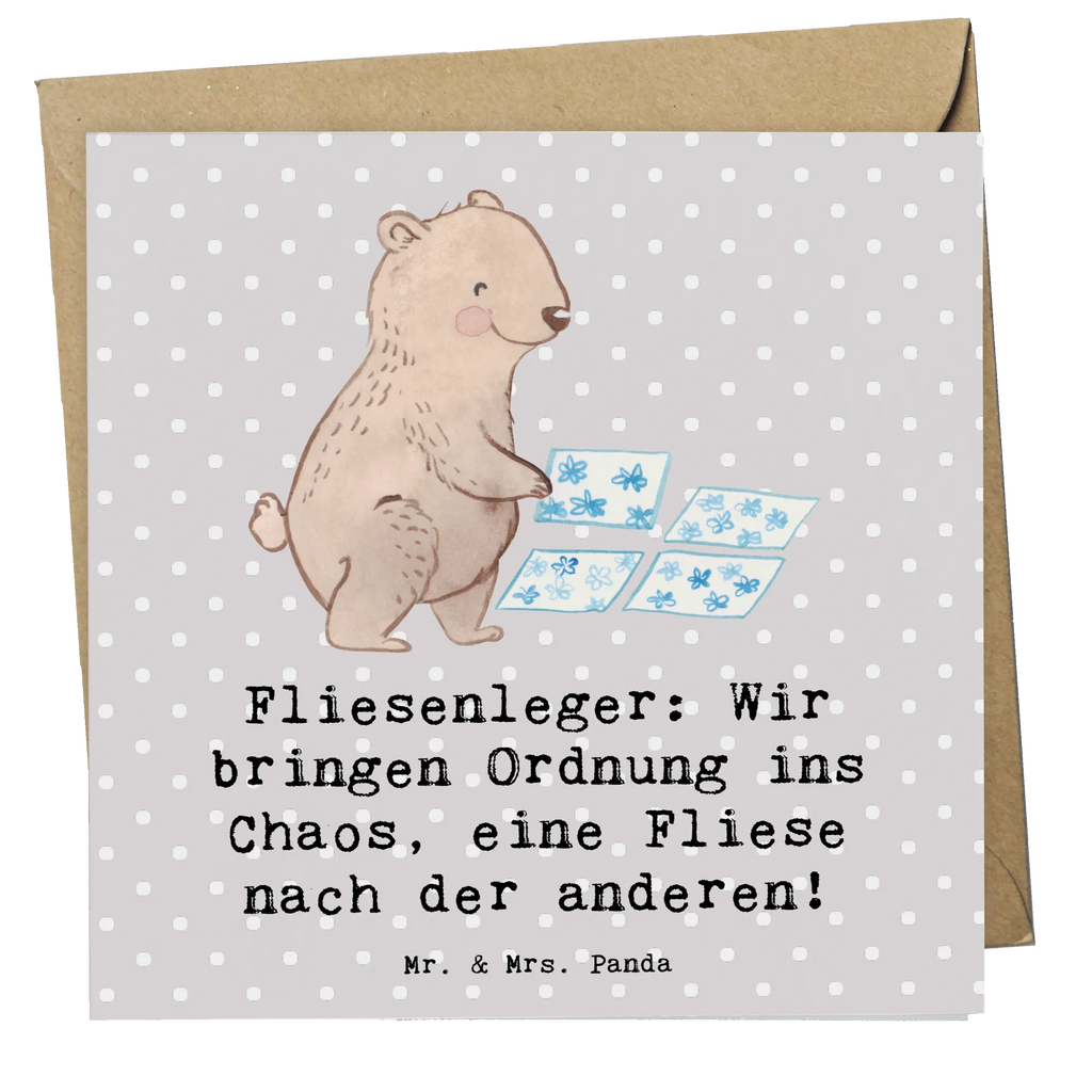 Deluxe Karte Fliesenleger: Wir bringen Ordnung ins Chaos, eine Fliese nach der anderen! Karte, Einladungskarte, Grußkarte, Glückwunschkarte, Hochzeitskarte, Klappkarte, Hochwertige Klappkarte, Hochwertige Grußkarte, Geburtstagskarte, Beruf, Ausbildung, Jubiläum, Abschied, Rente, Kollege, Kollegin, Geschenk, Schenken, Arbeitskollege, Mitarbeiter, Firma, Danke, Dankeschön