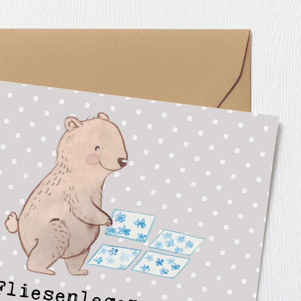 Deluxe Karte Fliesenleger: Wir bringen Ordnung ins Chaos, eine Fliese nach der anderen! Karte, Einladungskarte, Grußkarte, Glückwunschkarte, Hochzeitskarte, Klappkarte, Hochwertige Klappkarte, Hochwertige Grußkarte, Geburtstagskarte, Beruf, Ausbildung, Jubiläum, Abschied, Rente, Kollege, Kollegin, Geschenk, Schenken, Arbeitskollege, Mitarbeiter, Firma, Danke, Dankeschön