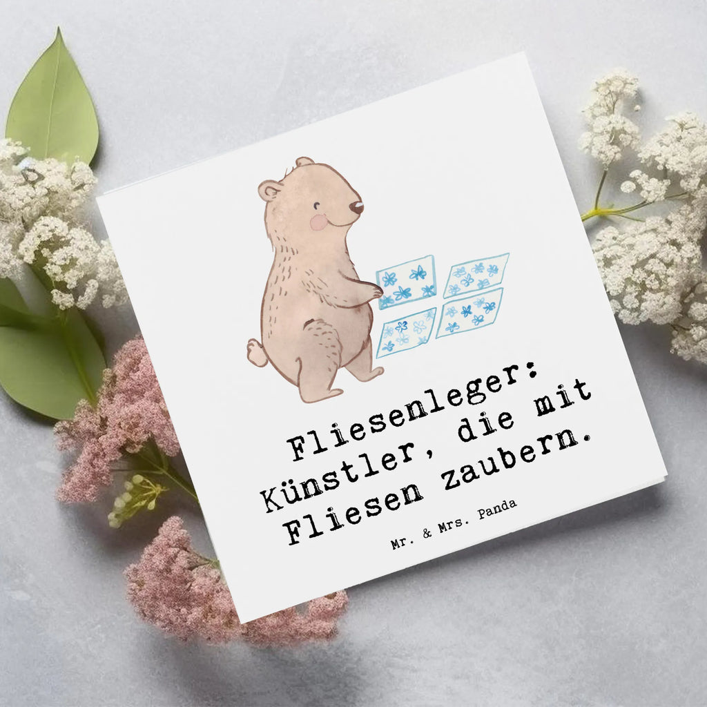 Deluxe Card Fliesenleger: Künstler, die mit Fliesen zaubern. Karte, Hochwertige Klappkarte, Geburtstagskarte, Einladungskarte, Hochzeitskarte, Hochwertige Grußkarte, Klappkarte, Glückwunschkarte, Grußkarte, Beruf, Ausbildung, Jubiläum, Abschied, Rente, Kollege, Kollegin, Geschenk, Schenken, Arbeitskollege, Mitarbeiter, Firma, Danke, Dankeschön