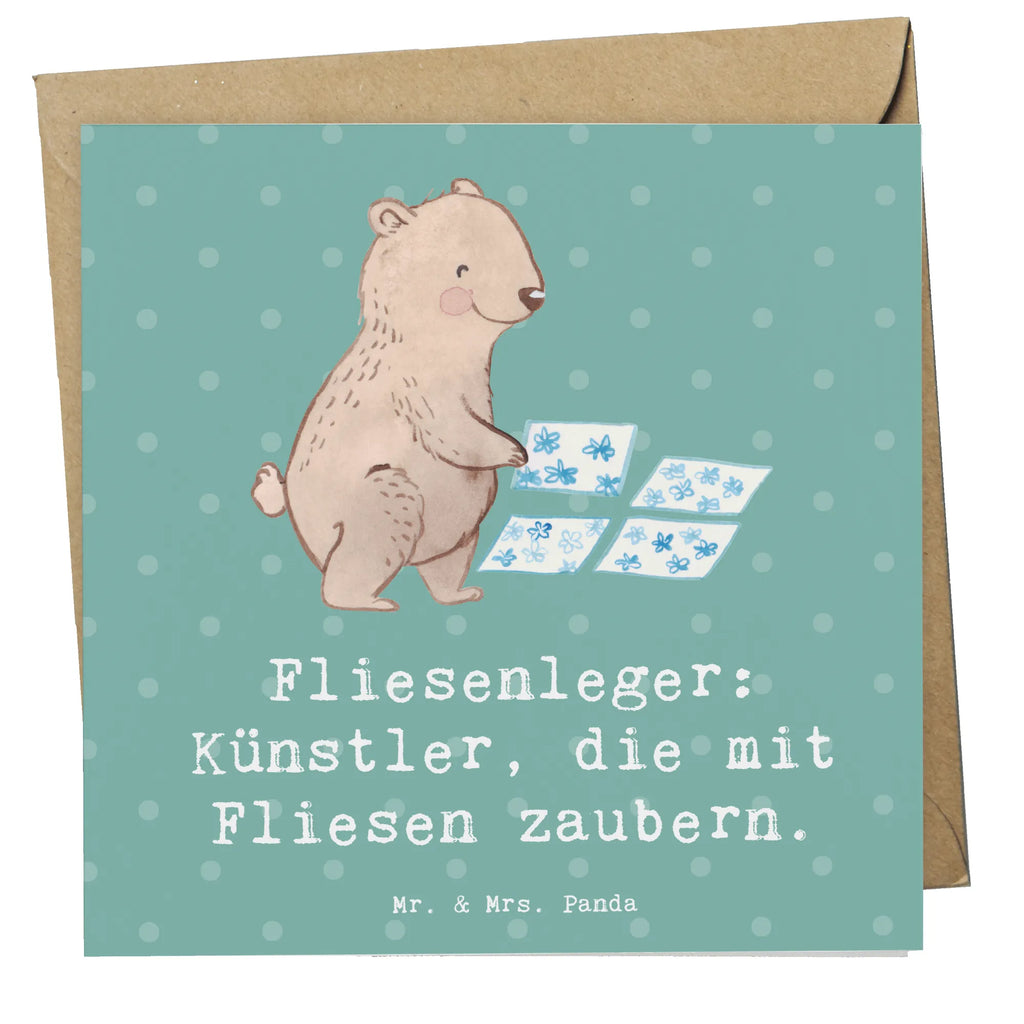 Deluxe Card Fliesenleger: Künstler, die mit Fliesen zaubern. Karte, Hochwertige Klappkarte, Geburtstagskarte, Einladungskarte, Hochzeitskarte, Hochwertige Grußkarte, Klappkarte, Glückwunschkarte, Grußkarte, Beruf, Ausbildung, Jubiläum, Abschied, Rente, Kollege, Kollegin, Geschenk, Schenken, Arbeitskollege, Mitarbeiter, Firma, Danke, Dankeschön
