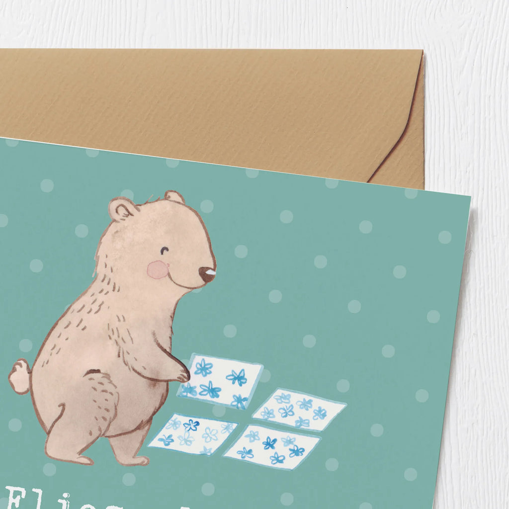 Deluxe Card Fliesenleger: Künstler, die mit Fliesen zaubern. Karte, Hochwertige Klappkarte, Geburtstagskarte, Einladungskarte, Hochzeitskarte, Hochwertige Grußkarte, Klappkarte, Glückwunschkarte, Grußkarte, Beruf, Ausbildung, Jubiläum, Abschied, Rente, Kollege, Kollegin, Geschenk, Schenken, Arbeitskollege, Mitarbeiter, Firma, Danke, Dankeschön