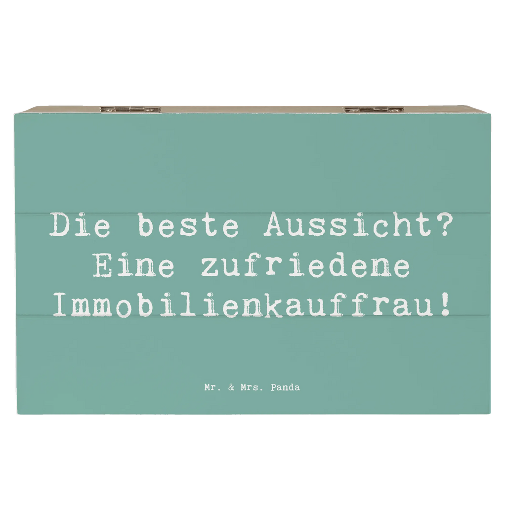 Holzkiste Spruch Die beste Aussicht? Eine zufriedene Immobilienkauffrau! Erinnerungsbox, Geschenkdose, XXL, Holzkiste, Geschenkbox, Schatulle, Schatzkiste, Truhe, Kiste, Dekokiste, Aufbewahrungsbox, Erinnerungskiste, Beruf, Ausbildung, Jubiläum, Abschied, Rente, Kollege, Kollegin, Geschenk, Schenken, Arbeitskollege, Mitarbeiter, Firma, Danke, Dankeschön