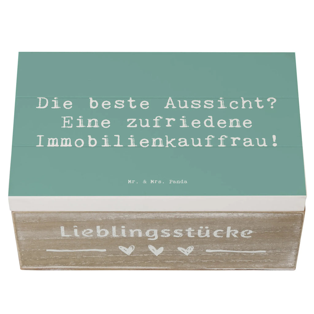 Holzkiste Spruch Die beste Aussicht? Eine zufriedene Immobilienkauffrau! Erinnerungsbox, Geschenkdose, XXL, Holzkiste, Geschenkbox, Schatulle, Schatzkiste, Truhe, Kiste, Dekokiste, Aufbewahrungsbox, Erinnerungskiste, Beruf, Ausbildung, Jubiläum, Abschied, Rente, Kollege, Kollegin, Geschenk, Schenken, Arbeitskollege, Mitarbeiter, Firma, Danke, Dankeschön