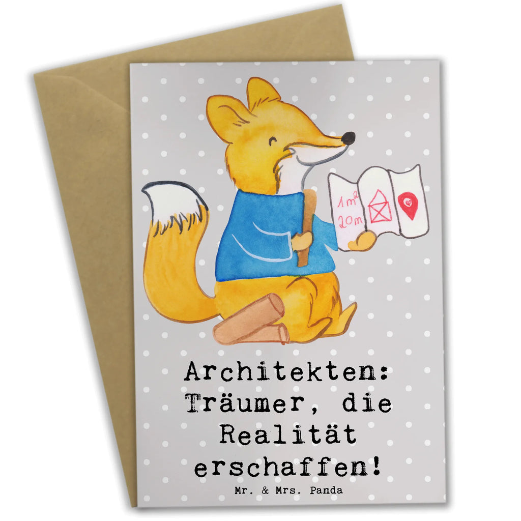 Greetings card Architekten: Träumer, die Realität erschaffen! Karte, Klappkarte, Geburtstagskarte, Ansichtskarten, Hochzeitskarte, Einladungskarte, Glückwunschkarte, Grußkarte, Beruf, Ausbildung, Jubiläum, Abschied, Rente, Kollege, Kollegin, Geschenk, Schenken, Arbeitskollege, Mitarbeiter, Firma, Danke, Dankeschön