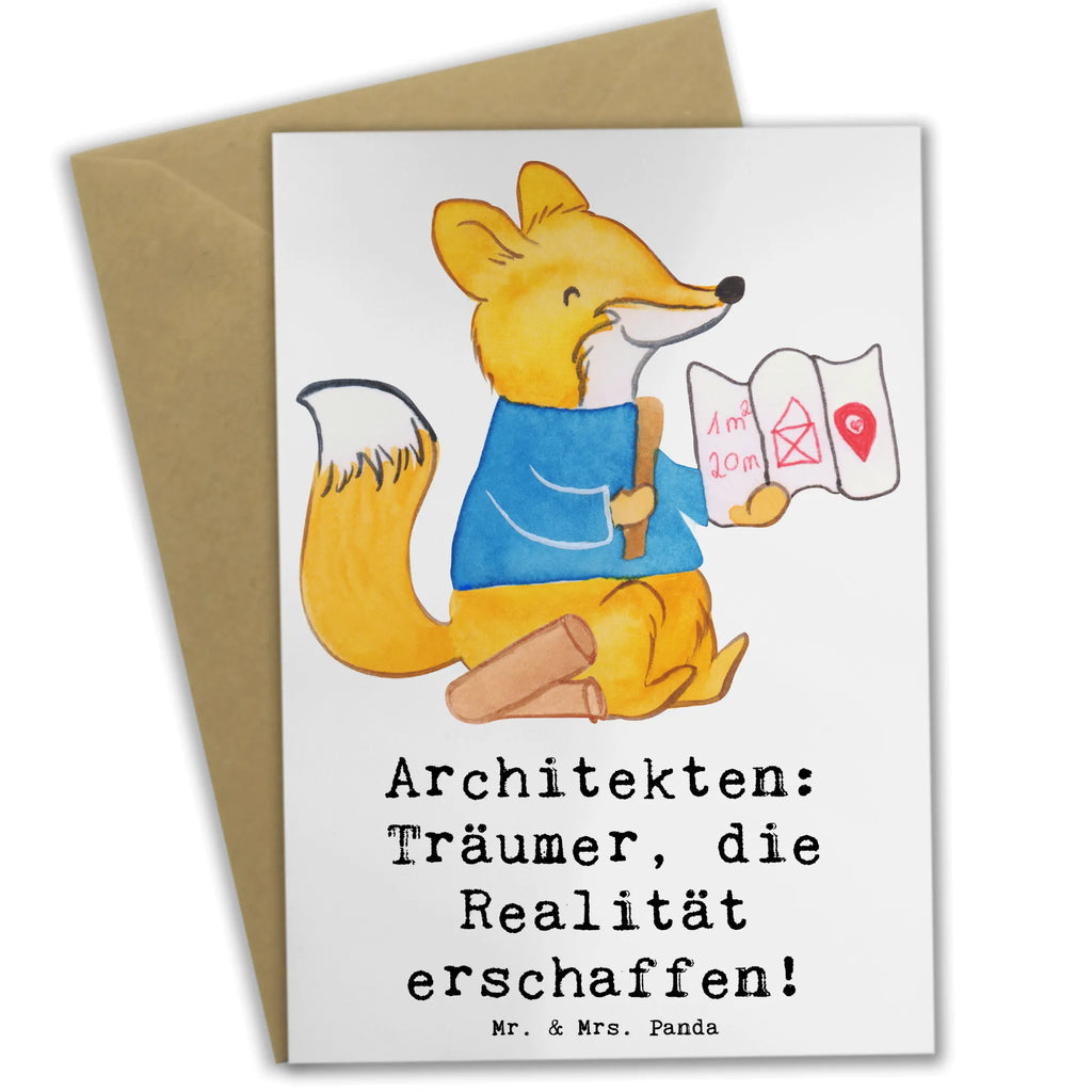 Greetings card Architekten: Träumer, die Realität erschaffen! Karte, Klappkarte, Geburtstagskarte, Ansichtskarten, Hochzeitskarte, Einladungskarte, Glückwunschkarte, Grußkarte, Beruf, Ausbildung, Jubiläum, Abschied, Rente, Kollege, Kollegin, Geschenk, Schenken, Arbeitskollege, Mitarbeiter, Firma, Danke, Dankeschön