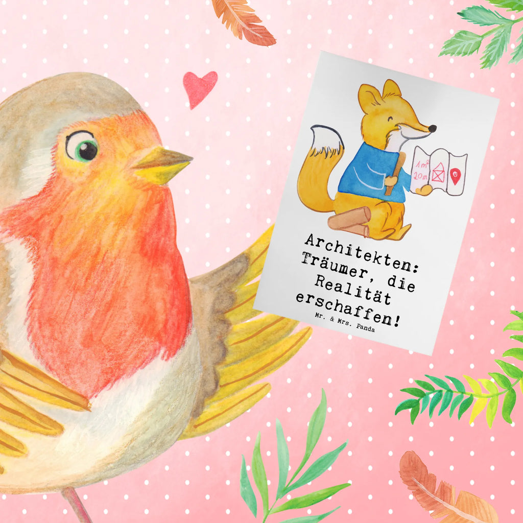 Greetings card Architekten: Träumer, die Realität erschaffen! Karte, Klappkarte, Geburtstagskarte, Ansichtskarten, Hochzeitskarte, Einladungskarte, Glückwunschkarte, Grußkarte, Beruf, Ausbildung, Jubiläum, Abschied, Rente, Kollege, Kollegin, Geschenk, Schenken, Arbeitskollege, Mitarbeiter, Firma, Danke, Dankeschön
