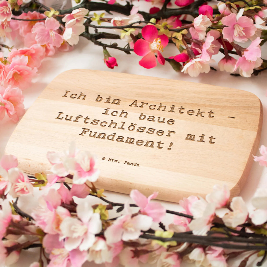 Serving board Saying Ich bin Architekt - ich baue Luftschlösser mit Fundament! Board, breakfast board, cutting board, gift, gift idea, best, farewell gift, passing exam, anniversary, retirement, promotion, job start, sayings, funny, profession