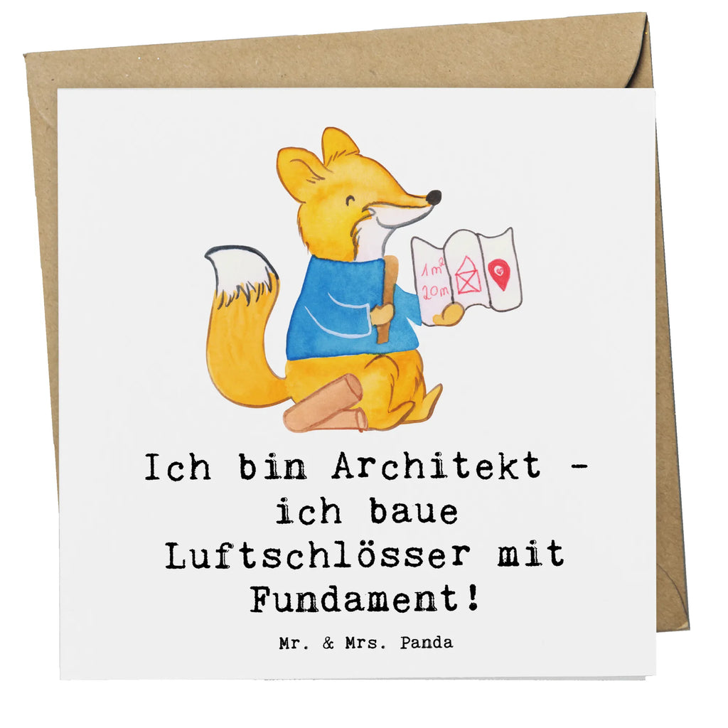 Deluxe Card Ich bin Architekt - ich baue Luftschlösser mit Fundament! Geburtstagskarte, Hochzeitskarte, Grußkarte, Einladungskarte, Hochwertige Klappkarte, Hochwertige Grußkarte, Karte, Klappkarte, Glückwunschkarte, Beruf, Ausbildung, Jubiläum, Abschied, Rente, Kollege, Kollegin, Geschenk, Schenken, Arbeitskollege, Mitarbeiter, Firma, Danke, Dankeschön