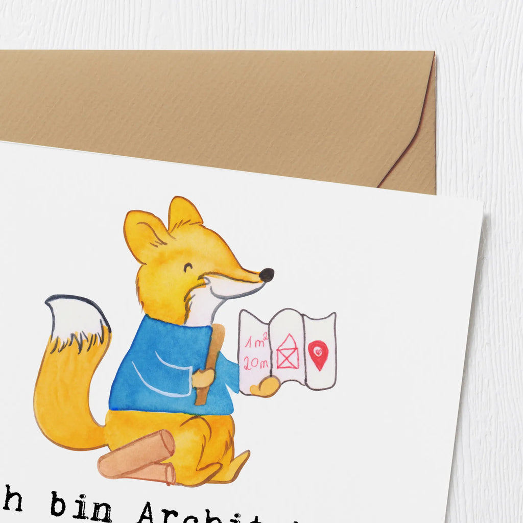 Deluxe Card Ich bin Architekt - ich baue Luftschlösser mit Fundament! Geburtstagskarte, Hochzeitskarte, Grußkarte, Einladungskarte, Hochwertige Klappkarte, Hochwertige Grußkarte, Karte, Klappkarte, Glückwunschkarte, Beruf, Ausbildung, Jubiläum, Abschied, Rente, Kollege, Kollegin, Geschenk, Schenken, Arbeitskollege, Mitarbeiter, Firma, Danke, Dankeschön