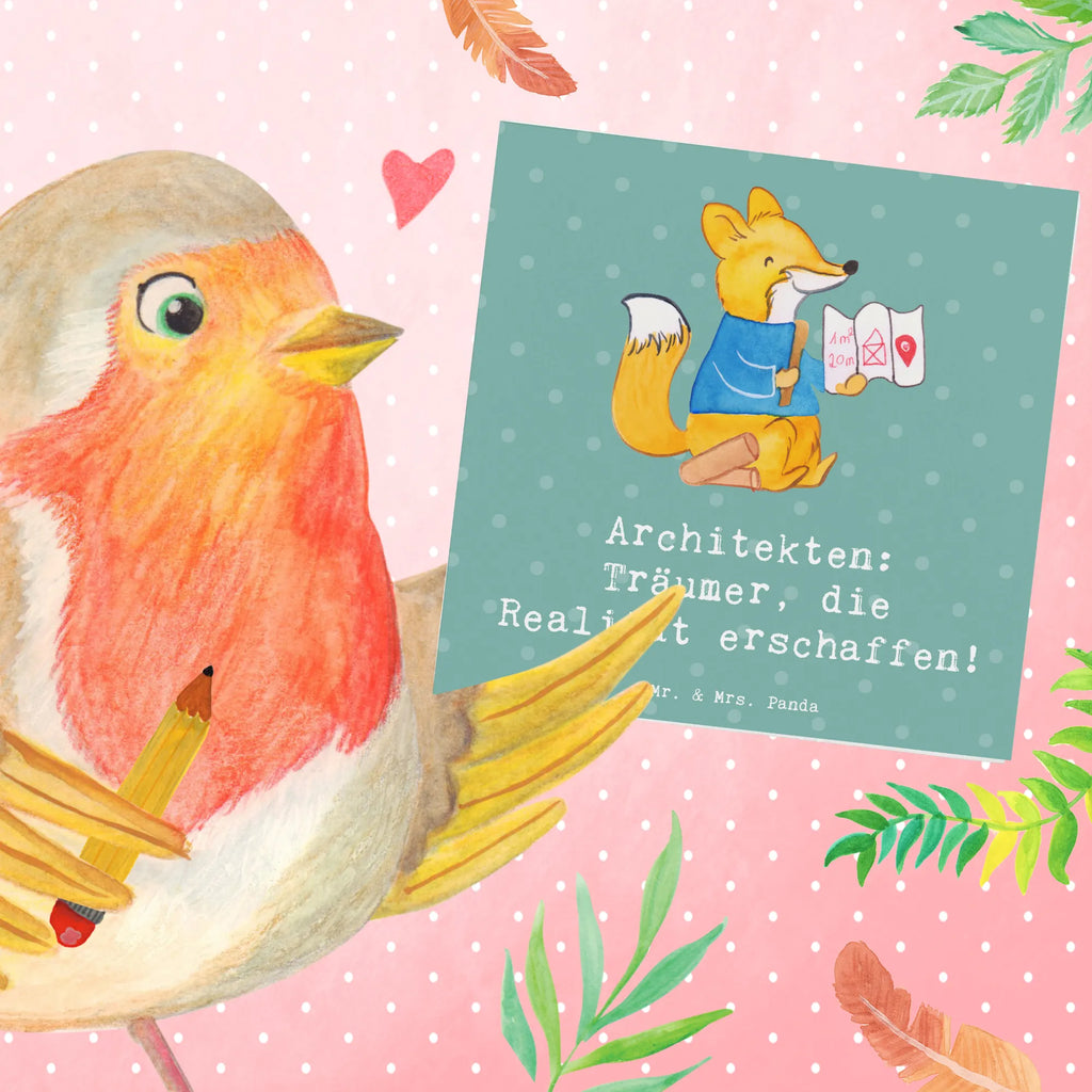 Deluxe Karte Architekten: Träumer, die Realität erschaffen! Karte, Hochwertige Klappkarte, Grußkarte, Geburtstagskarte, Klappkarte, Hochwertige Grußkarte, Hochzeitskarte, Einladungskarte, Glückwunschkarte, Beruf, Ausbildung, Jubiläum, Abschied, Rente, Kollege, Kollegin, Geschenk, Schenken, Arbeitskollege, Mitarbeiter, Firma, Danke, Dankeschön
