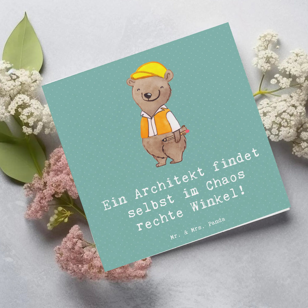Deluxe Karte Ein Architekt findet selbst im Chaos rechte Winkel! Grußkarte, Glückwunschkarte, Einladungskarte, Hochwertige Klappkarte, Karte, Geburtstagskarte, Hochwertige Grußkarte, Klappkarte, Hochzeitskarte, Beruf, Ausbildung, Jubiläum, Abschied, Rente, Kollege, Kollegin, Geschenk, Schenken, Arbeitskollege, Mitarbeiter, Firma, Danke, Dankeschön