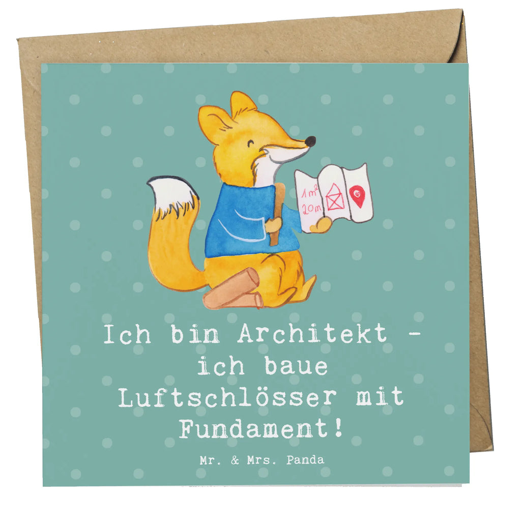 Deluxe Card Ich bin Architekt - ich baue Luftschlösser mit Fundament! Geburtstagskarte, Hochzeitskarte, Grußkarte, Einladungskarte, Hochwertige Klappkarte, Hochwertige Grußkarte, Karte, Klappkarte, Glückwunschkarte, Beruf, Ausbildung, Jubiläum, Abschied, Rente, Kollege, Kollegin, Geschenk, Schenken, Arbeitskollege, Mitarbeiter, Firma, Danke, Dankeschön