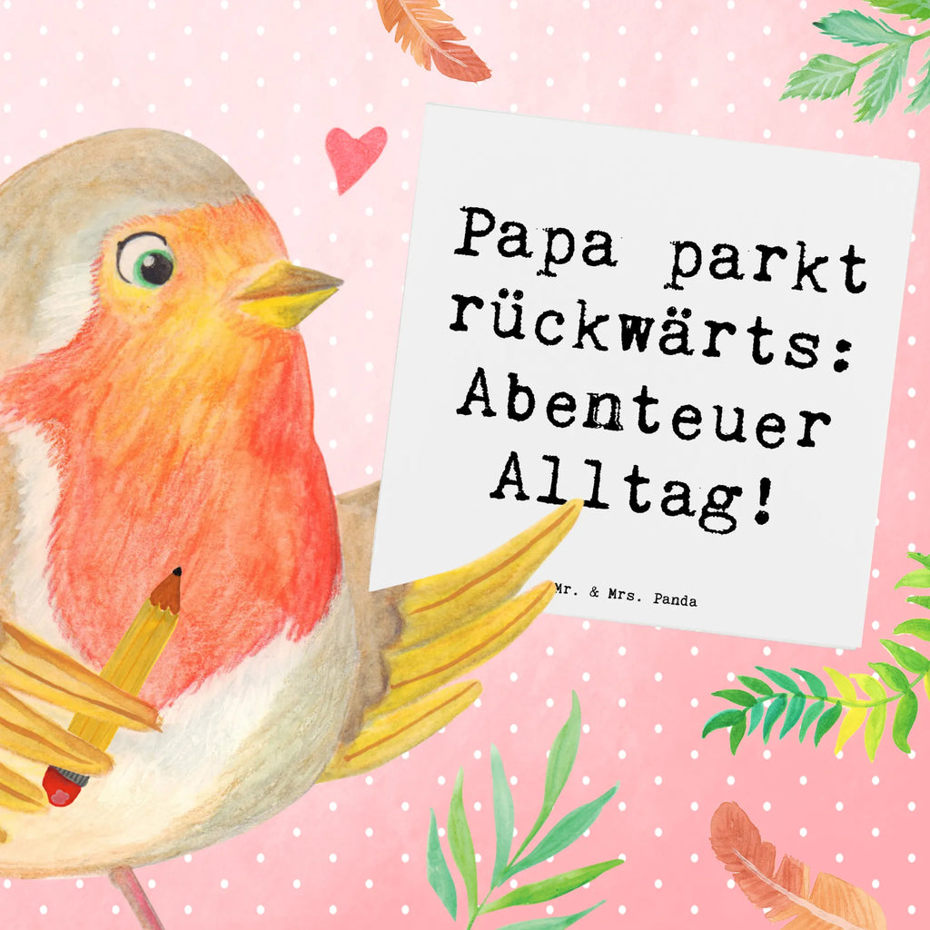 Deluxe Karte Spruch Vater Abenteuer Klappkarte, Hochwertige Grußkarte, Glückwunschkarte, Hochzeitskarte, Grußkarte, Hochwertige Klappkarte, Karte, Geburtstagskarte, Einladungskarte, Familie, Vatertag, Muttertag, Bruder, Schwester, Mama, Papa, Oma, Opa