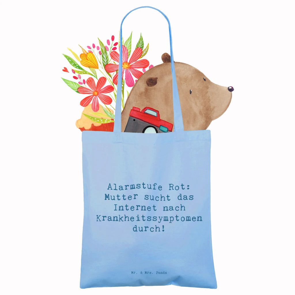 Tote bag Saying Alarmstufe Rot: Mutter sucht das Internet nach Krankheitssymptomen durch! Beuteltasche, Beutel, Einkaufstasche, Jutebeutel, Stoffbeutel, Tasche, Shopper, Umhängetasche, Strandtasche, Schultertasche, Stofftasche, Tragetasche, Badetasche, Jutetasche, Einkaufstüte, Laptoptasche, Familie, Vatertag, Muttertag, Bruder, Schwester, Mama, Papa, Oma, Opa