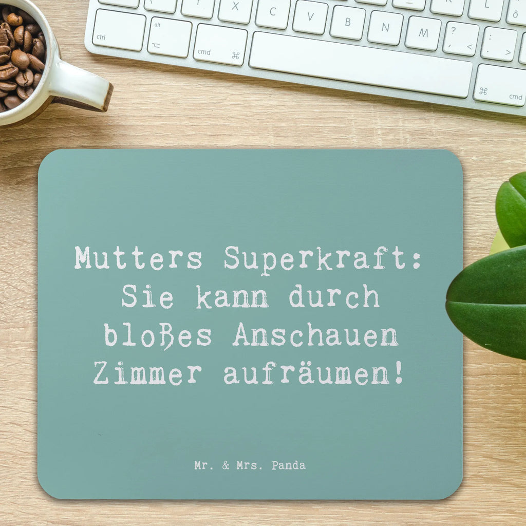Mouse mat Saying Mutters Superkraft: Sie kann durch bloßes Anschauen Zimmer aufräumen! Mousepad, Computer zubehör, Büroausstattung, PC Zubehör, Arbeitszimmer, Mauspad, Einzigartiges Mauspad, Designer Mauspad, Mausunterlage, Mauspad Büro, Familie, Vatertag, Muttertag, Bruder, Schwester, Mama, Papa, Oma, Opa