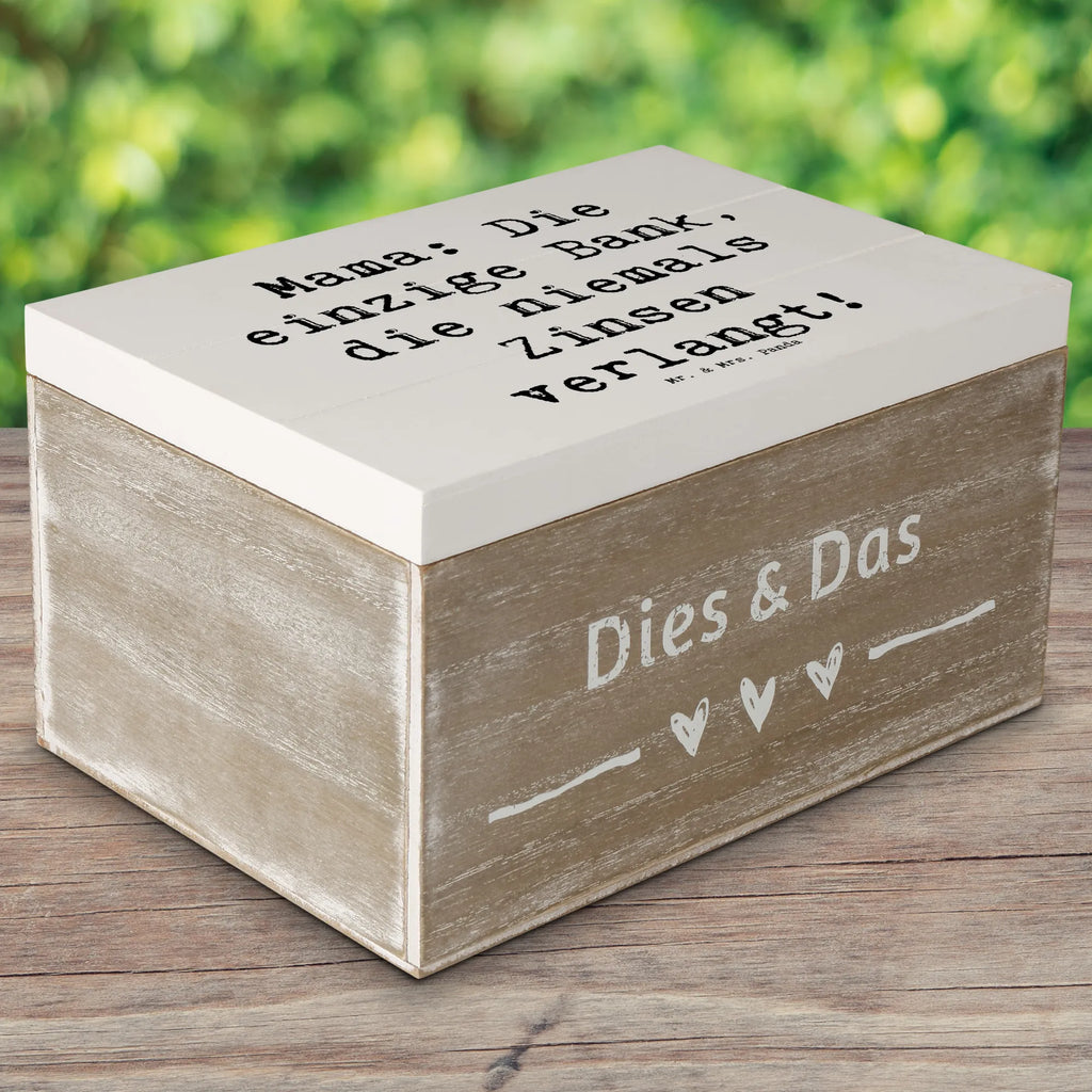 Holzkiste Spruch Mutter Bank XXL, Schatzkiste, Holzkiste, Kiste, Geschenkdose, Erinnerungskiste, Dekokiste, Aufbewahrungsbox, Truhe, Geschenkbox, Erinnerungsbox, Schatulle, Familie, Vatertag, Muttertag, Bruder, Schwester, Mama, Papa, Oma, Opa