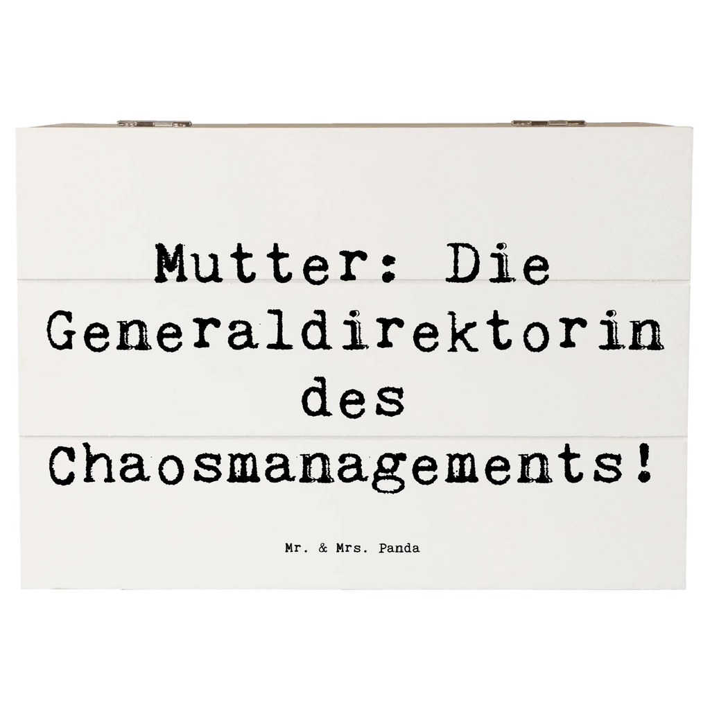 Holzkiste Spruch Mutter Chaosmanagerin Aufbewahrungsbox, Kiste, Truhe, Dekokiste, Schatulle, Erinnerungsbox, Geschenkbox, Geschenkdose, Erinnerungskiste, Holzkiste, Schatzkiste, XXL, Familie, Vatertag, Muttertag, Bruder, Schwester, Mama, Papa, Oma, Opa