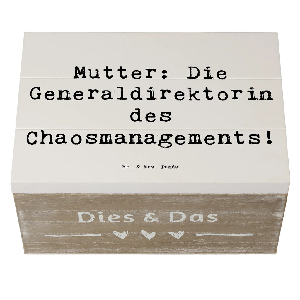 Holzkiste Spruch Mutter Chaosmanagerin Aufbewahrungsbox, Kiste, Truhe, Dekokiste, Schatulle, Erinnerungsbox, Geschenkbox, Geschenkdose, Erinnerungskiste, Holzkiste, Schatzkiste, XXL, Familie, Vatertag, Muttertag, Bruder, Schwester, Mama, Papa, Oma, Opa