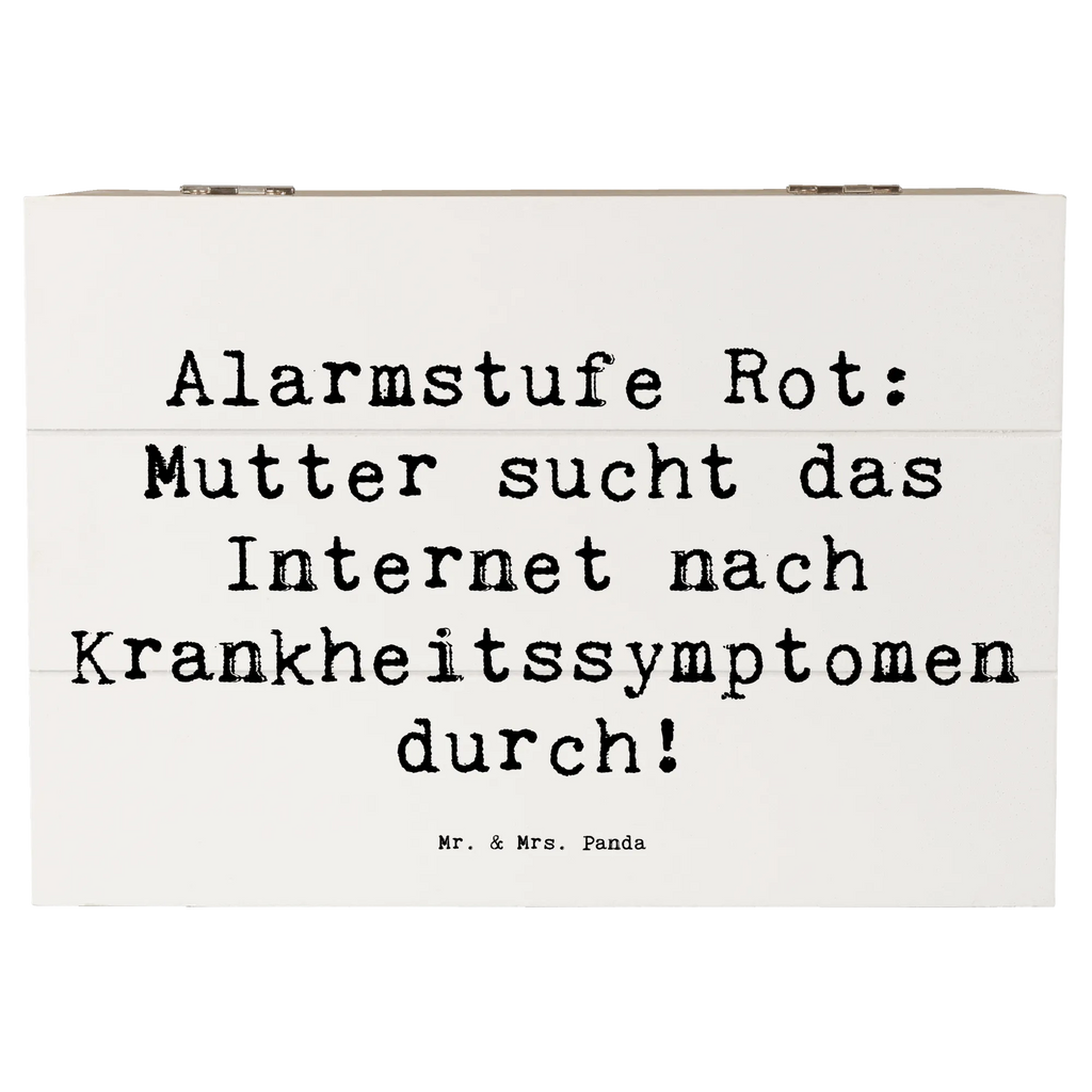Wooden chest Saying Alarmstufe Rot: Mutter sucht das Internet nach Krankheitssymptomen durch! Erinnerungskiste, Erinnerungsbox, Kiste, Truhe, Aufbewahrungsbox, Geschenkbox, Holzkiste, Geschenkdose, Schatzkiste, Schatulle, Dekokiste, XXL, Familie, Vatertag, Muttertag, Bruder, Schwester, Mama, Papa, Oma, Opa