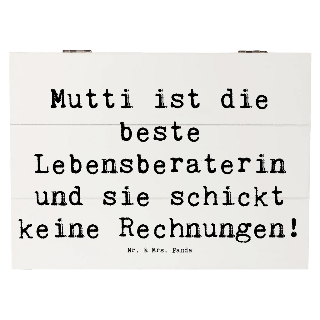 Holzkiste Spruch Mama Ratschläge XXL, Erinnerungskiste, Schatzkiste, Truhe, Aufbewahrungsbox, Dekokiste, Erinnerungsbox, Geschenkbox, Schatulle, Kiste, Geschenkdose, Holzkiste, Familie, Vatertag, Muttertag, Bruder, Schwester, Mama, Papa, Oma, Opa
