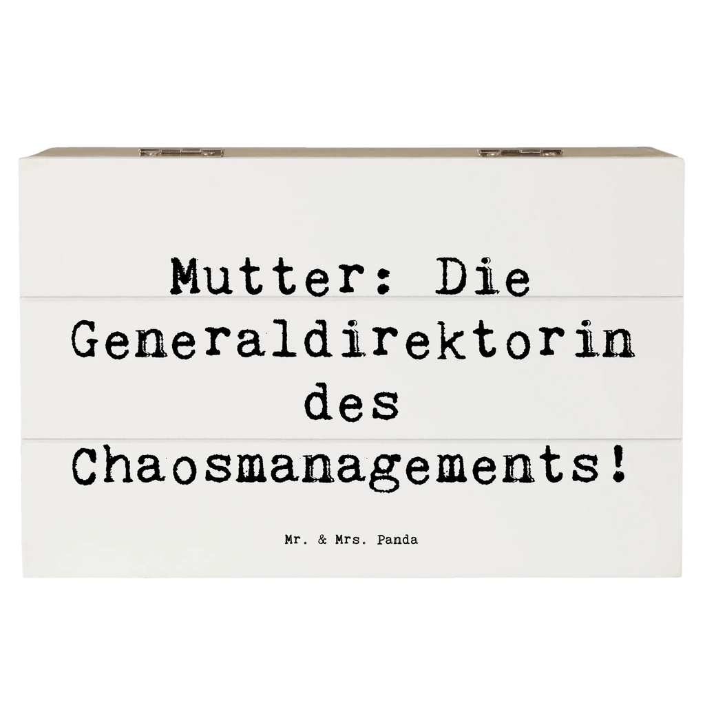 Holzkiste Spruch Mutter Chaosmanagerin Aufbewahrungsbox, Kiste, Truhe, Dekokiste, Schatulle, Erinnerungsbox, Geschenkbox, Geschenkdose, Erinnerungskiste, Holzkiste, Schatzkiste, XXL, Familie, Vatertag, Muttertag, Bruder, Schwester, Mama, Papa, Oma, Opa