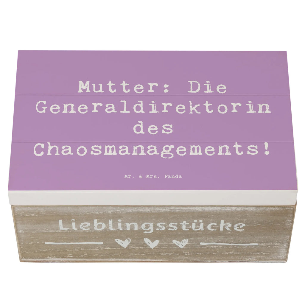 Holzkiste Spruch Mutter Chaosmanagerin Aufbewahrungsbox, Kiste, Truhe, Dekokiste, Schatulle, Erinnerungsbox, Geschenkbox, Geschenkdose, Erinnerungskiste, Holzkiste, Schatzkiste, XXL, Familie, Vatertag, Muttertag, Bruder, Schwester, Mama, Papa, Oma, Opa